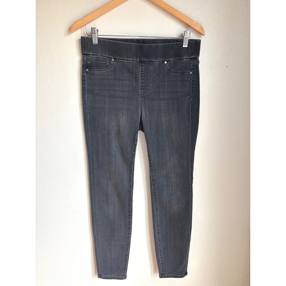 Liverpool Los Angeles The Skinny Pull On Jeans Faded Black Gray Women Size 6